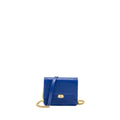 CHANEL BOY CLUTCH WITH CHAIN  CHERVON LAMBSKIN BLUE GHW