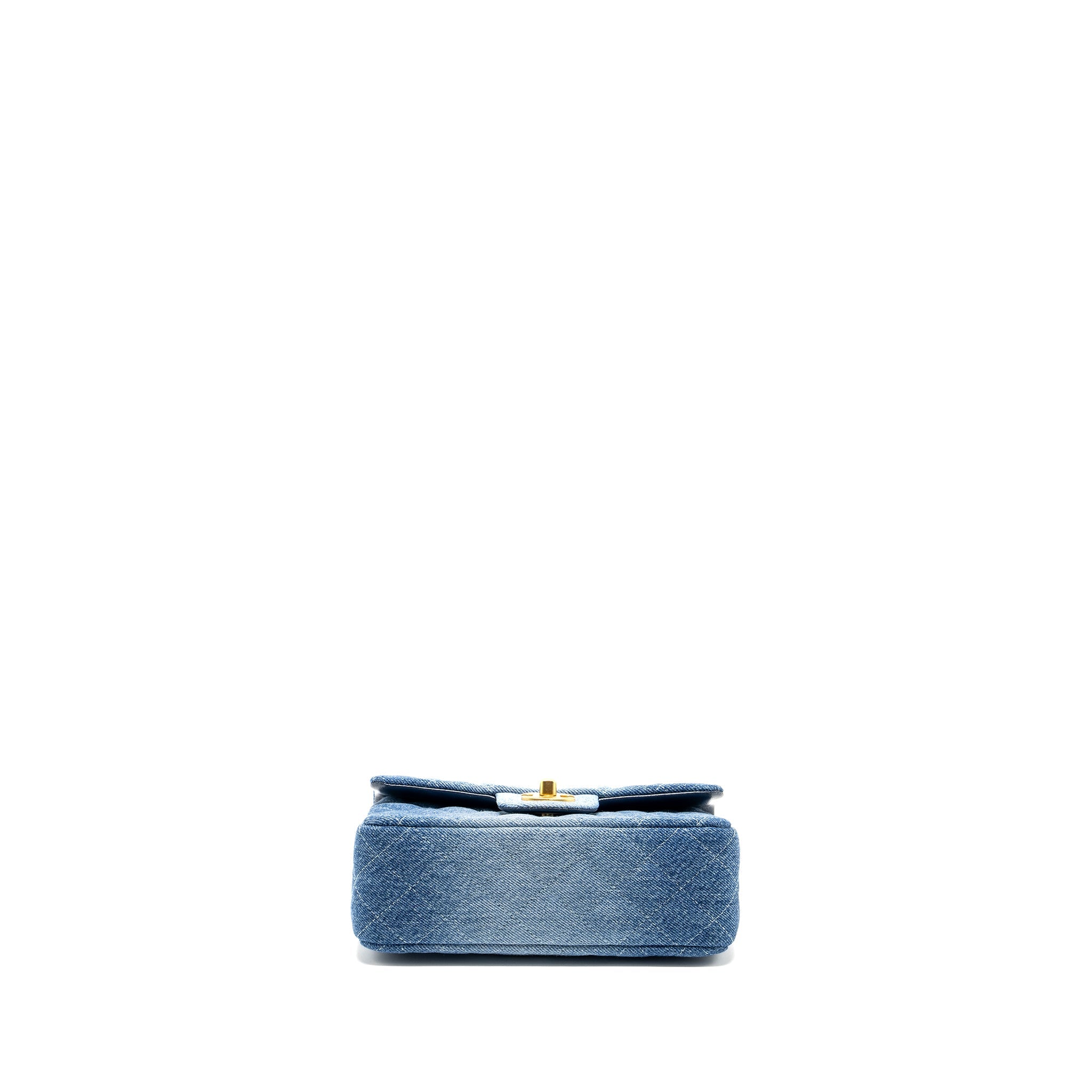 CHANEL 24S MINI RECTANGULAR FLAP BAG DENIM BLUE GHW (MICROCHIP)
