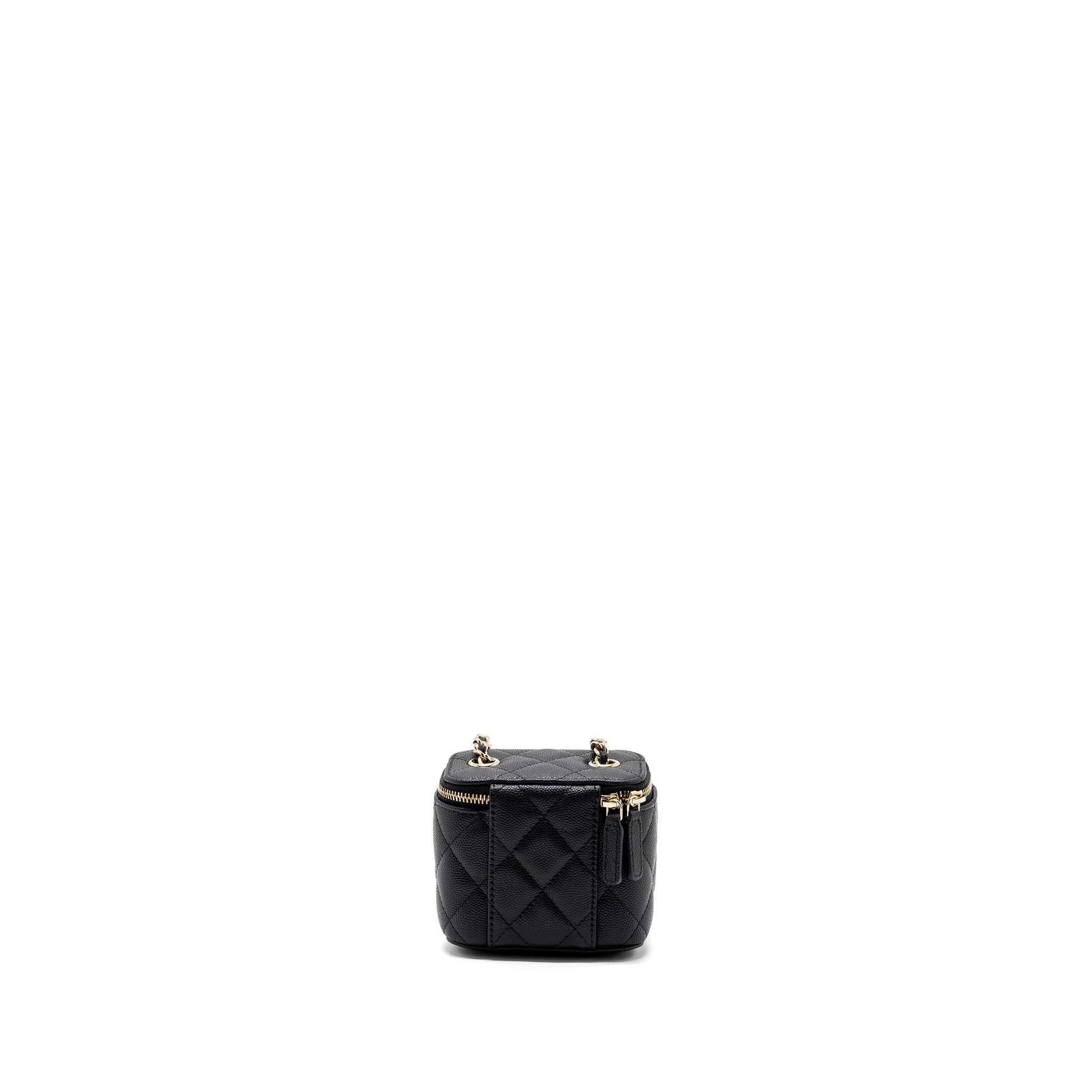 CHANEL MINI VANITY CASE CAVIAR BLACK LGHW