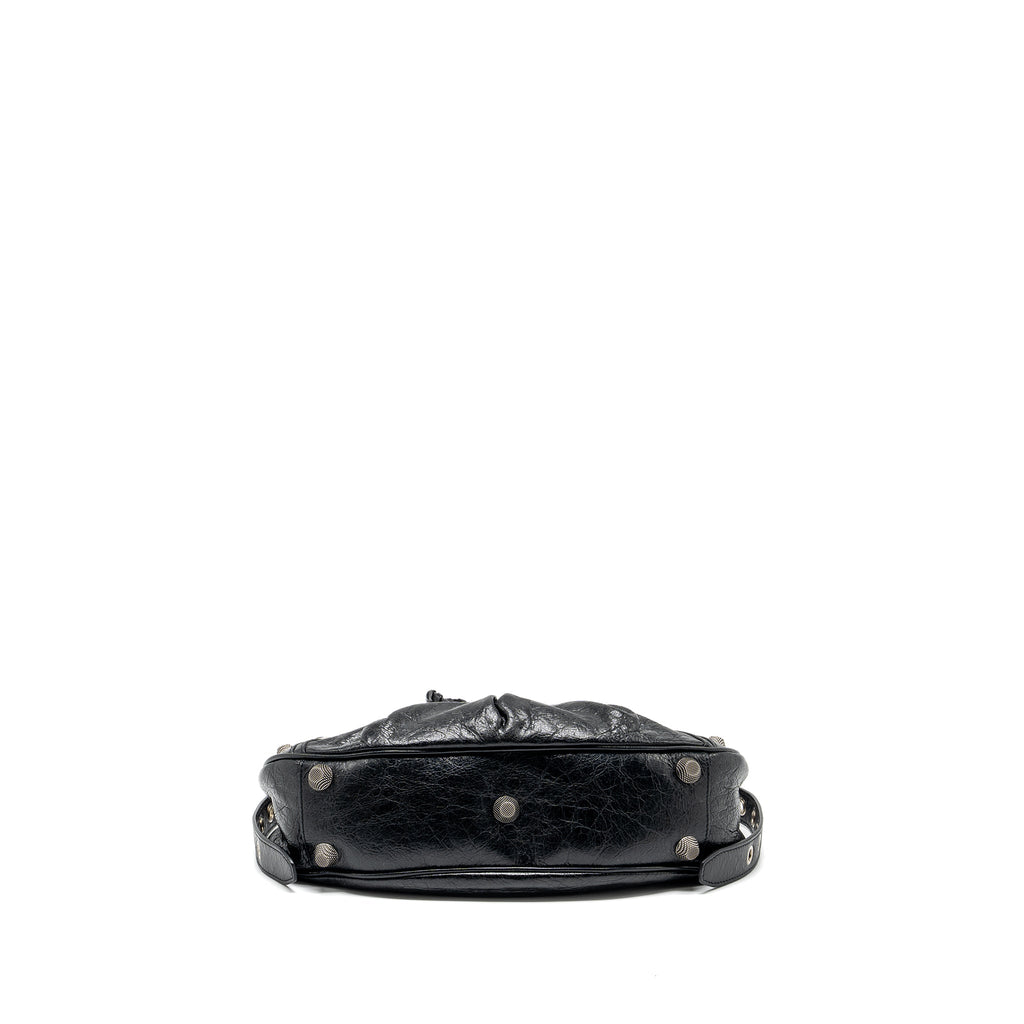BALENCIAGA LE CARGOLE SMALL SHOULDER BAG LAMBSKIN BLACK SHW
