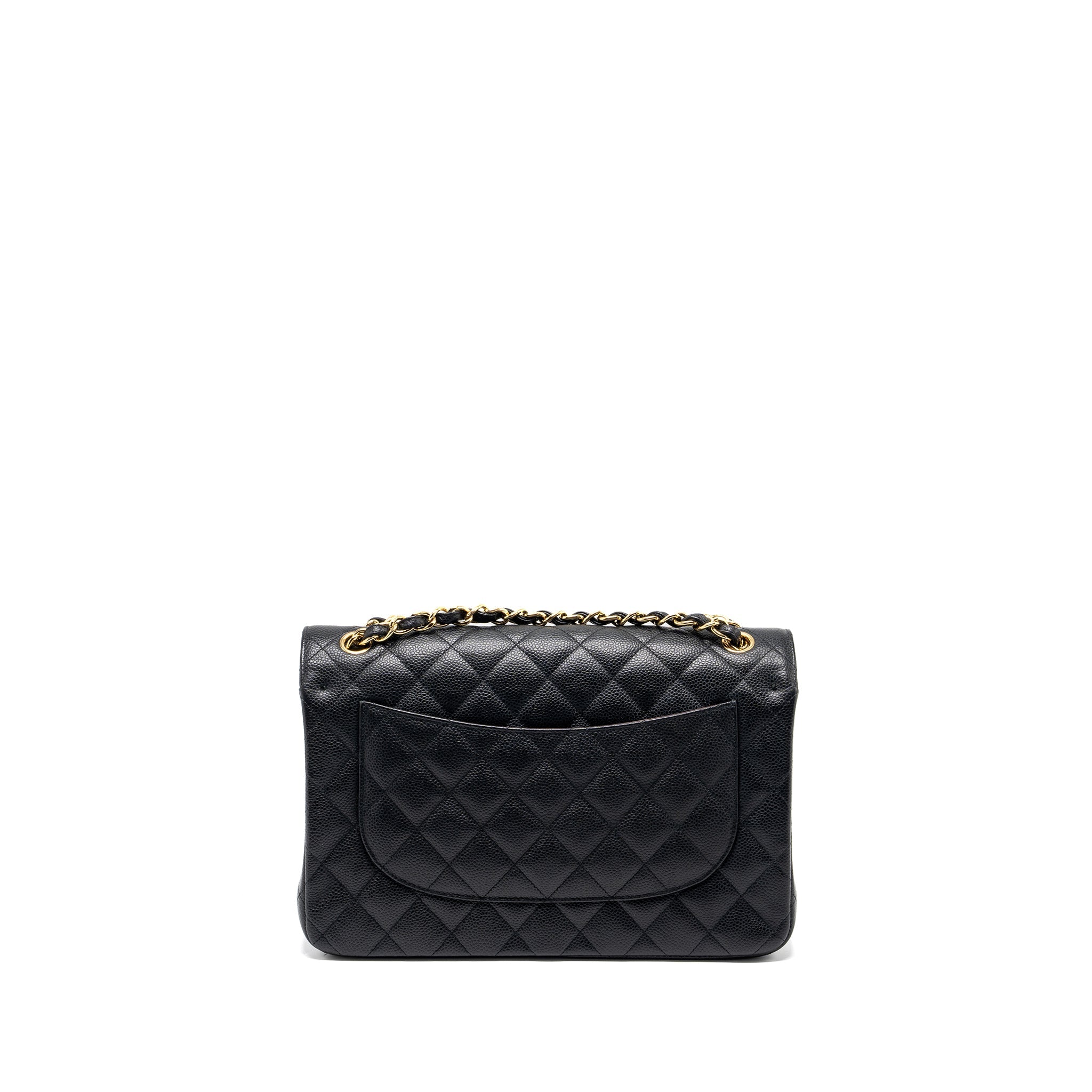 CHANEL JUMBO CLASSIC DOUBLE FLAP BAG CAVIAR BLACK GHW