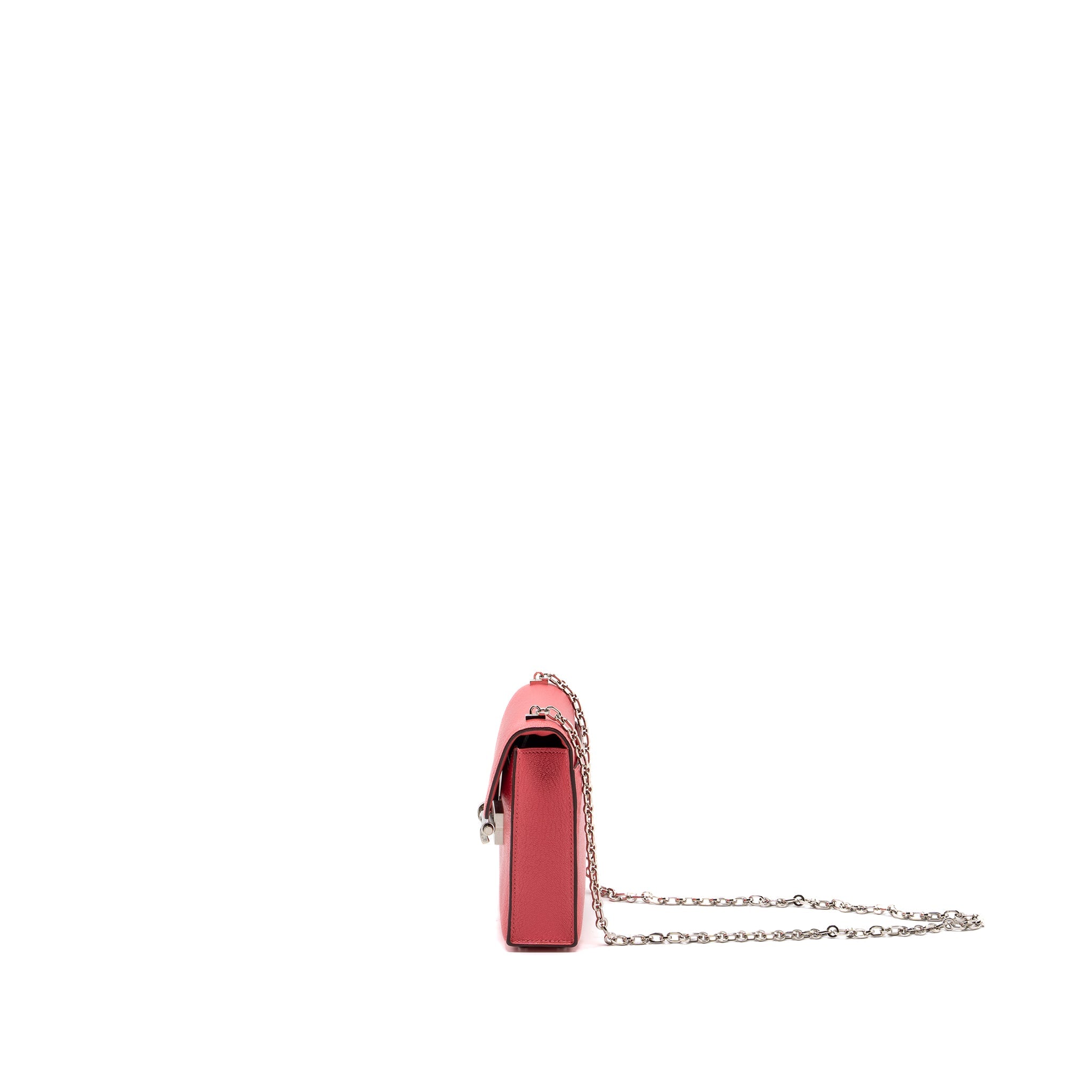HERMES MINI VERROU CHÈVRE MYSORE ROSE LIPSTICK SHW STMAP C