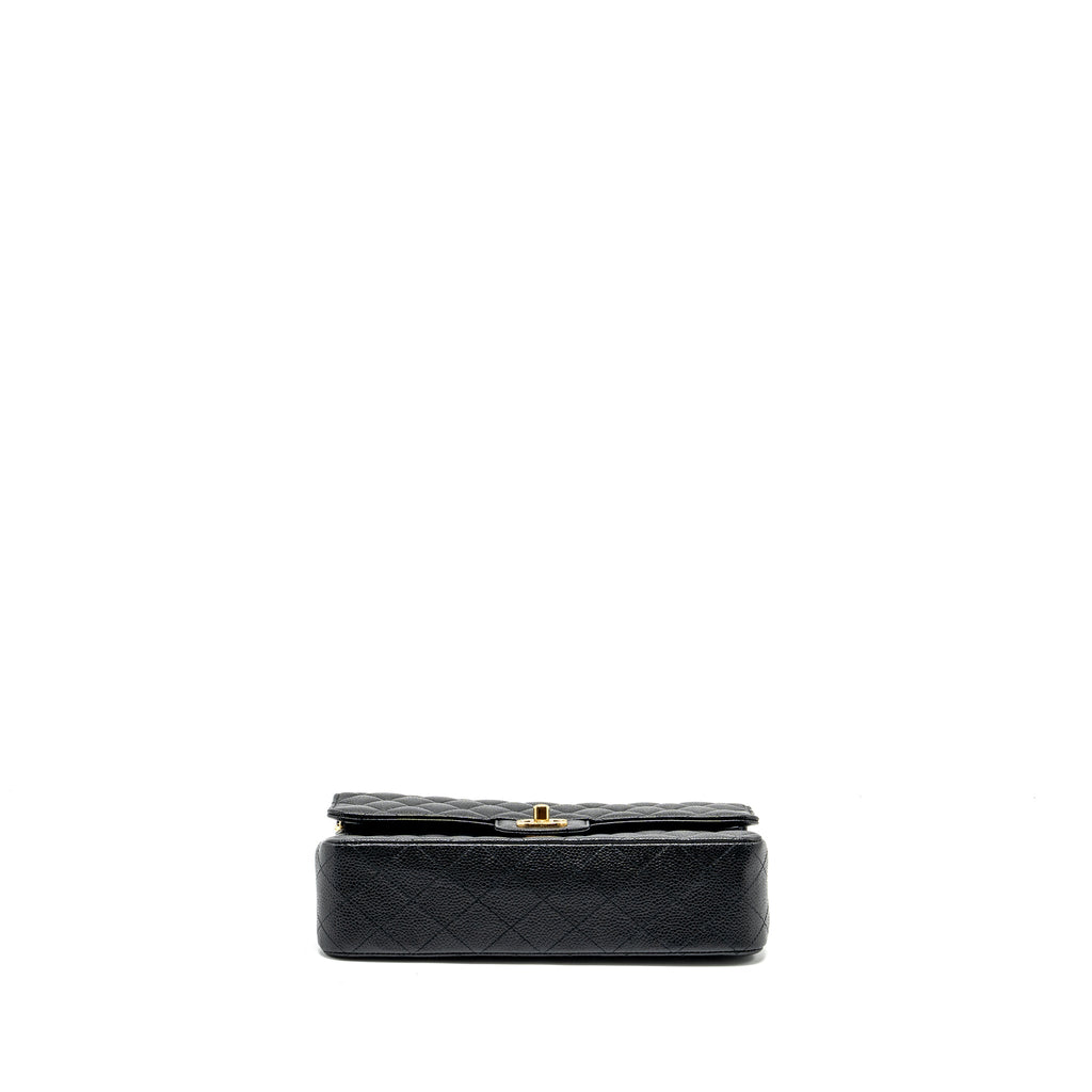 CHANEL MEDIUM CLASSIC DOUBLE FLAP BAG CAVIAR BLACK GHW