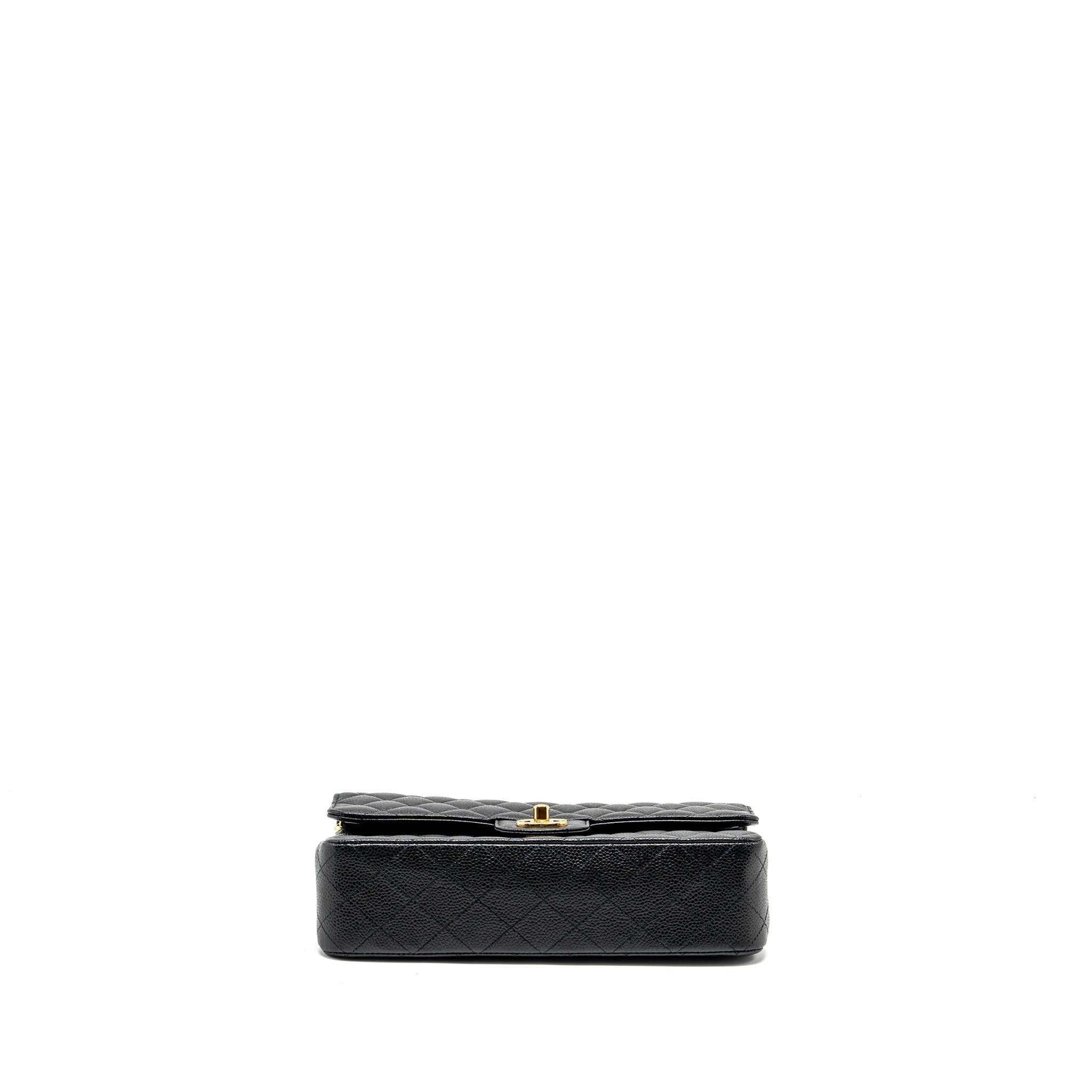 CHANEL MEDIUM CLASSIC DOUBLE FLAP BAG CAVIAR BLACK GHW