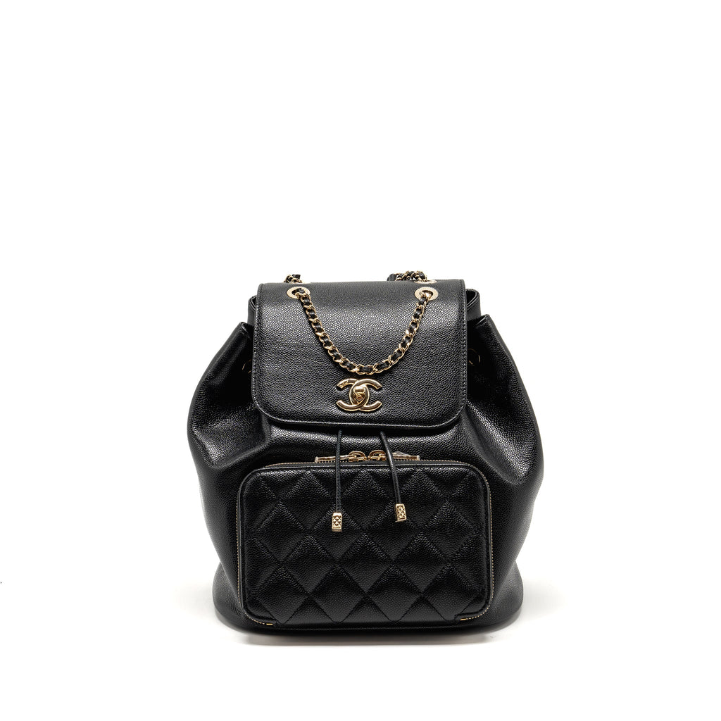 CHANEL AFFINITY BACKPACK CAVIAR BLACK LGHW (MICROCHIP)