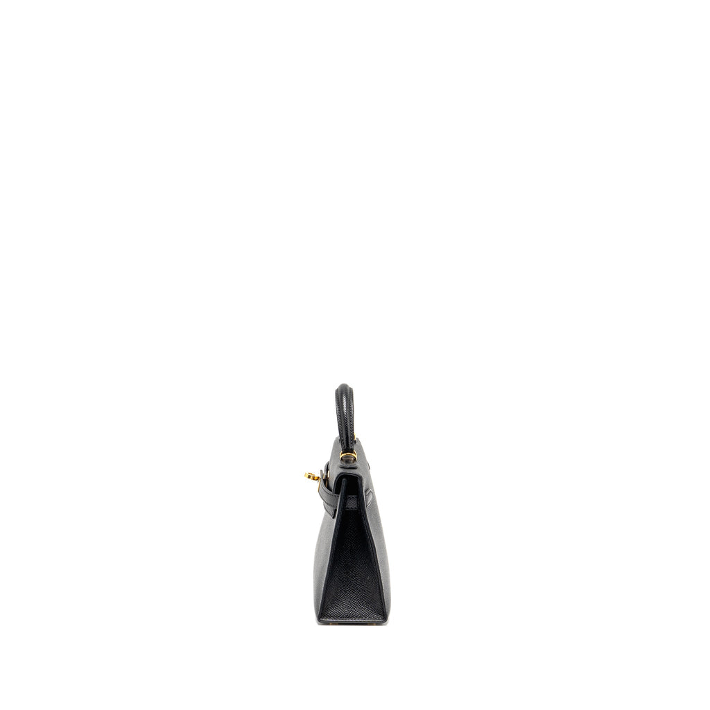 HERMES MINI KELLY II EPSOM BLACK GHW