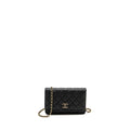 CHANEL DETAILED CC LOGO WALLET ON CHAIN CAVIAR CAVIAR BLACK GHW (MICROCHIP)