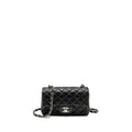 CHANEL MINI RECTANGULAR FLAP BAG CAVIAR BLACK SHW