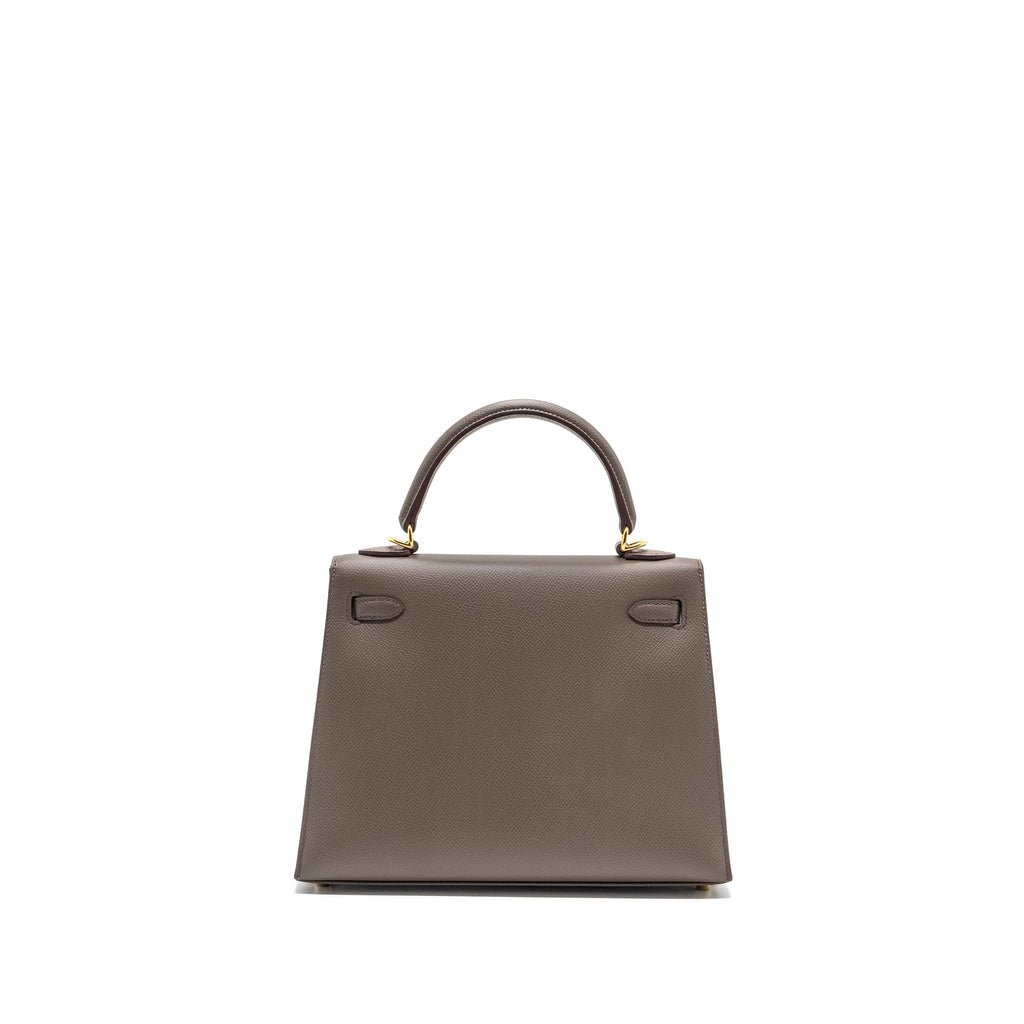 HERMES KELLY 25 EPSOM 8F GRIS ETAIN GHW