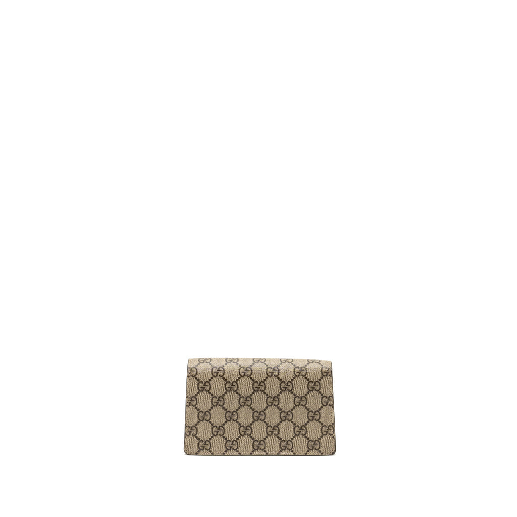 GUCCI SUPER MINI DIONYSUS BAG GG SUPREME BEIGE SHW