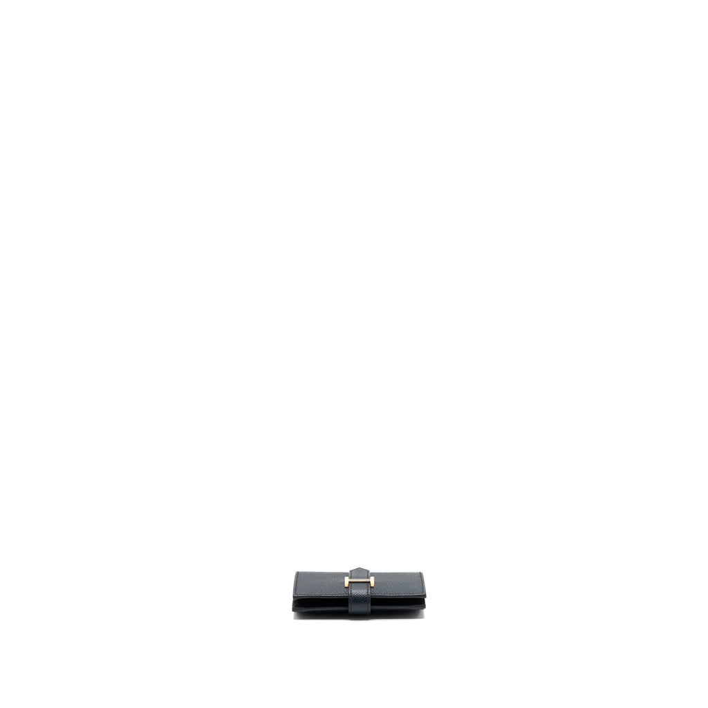 HERMES BEARN MINI WALLET EPSOM BLUE INDIGO SHW