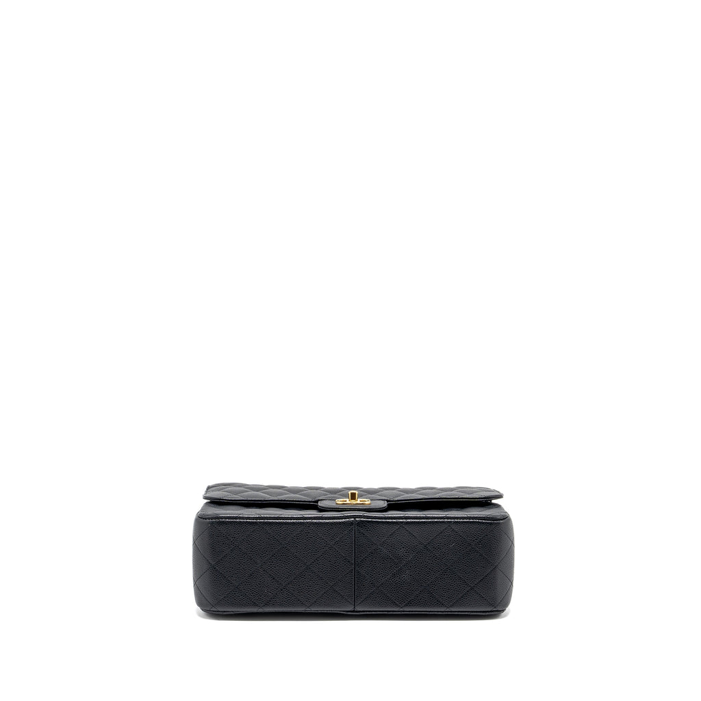 CHANEL JUMBO CLASSIC DOUBLE FLAP BAG CAVIAR BLACK GHW