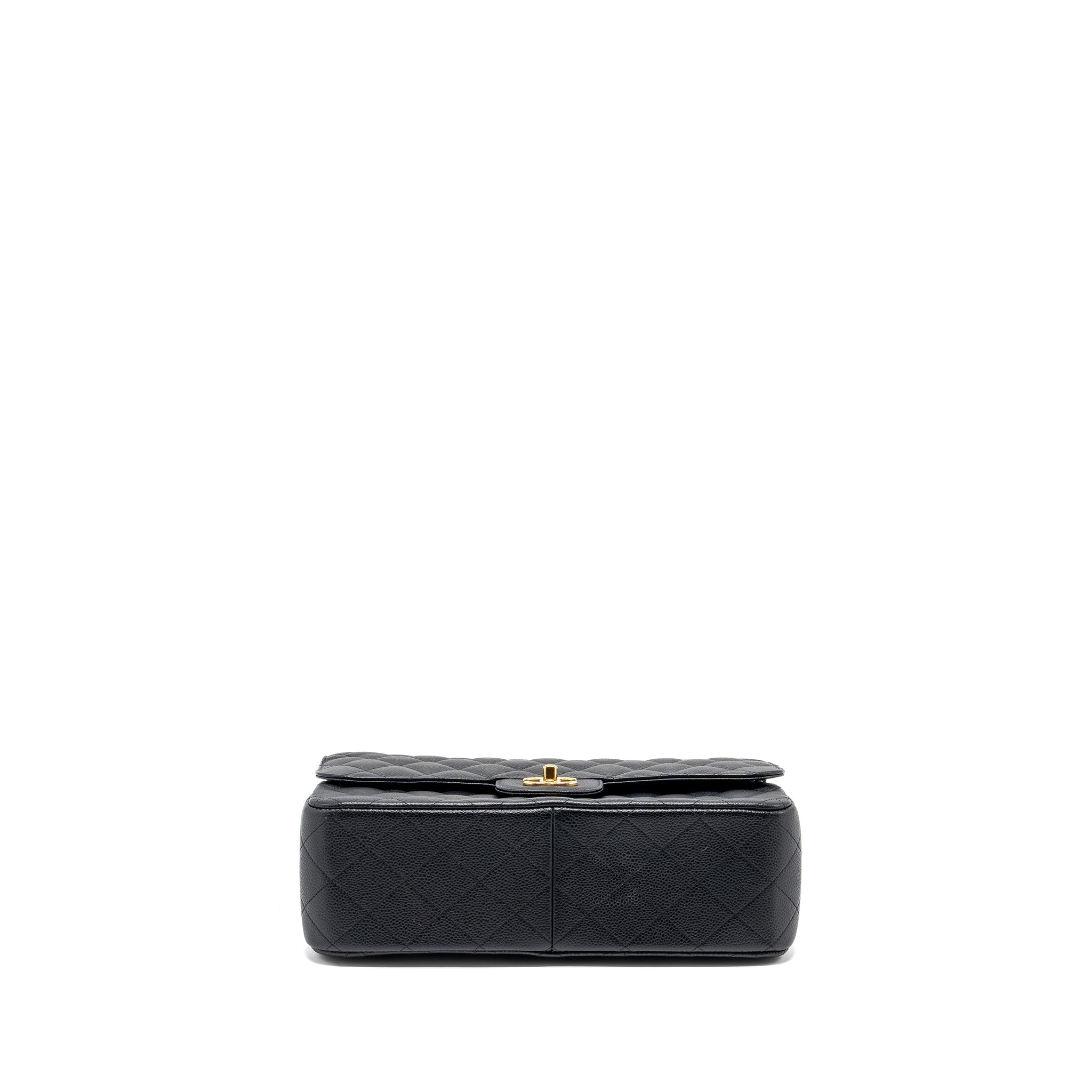 CHANEL JUMBO CLASSIC DOUBLE FLAP BAG CAVIAR BLACK GHW