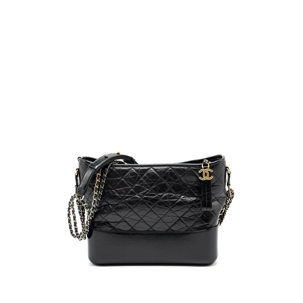 CHANEL LARGE GABRIELLE HOBO BAG CALFSKIN BLACK MULTICOLOR HARDWARE