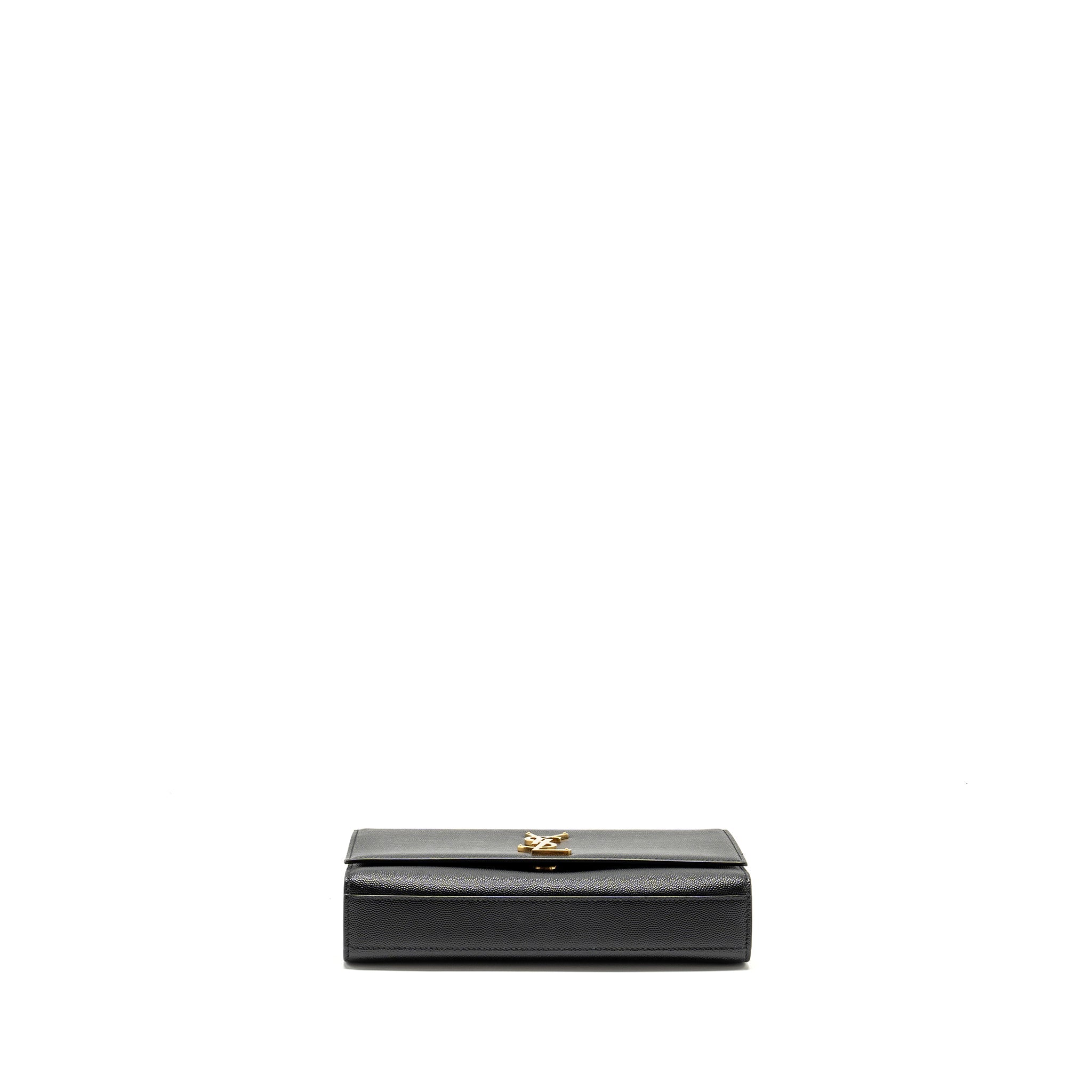 SAINT LAURENT/YSL MEDIUM KATE BAG GRAINED CALFSKIN BLACK GHW