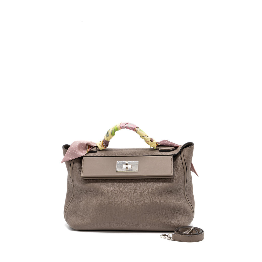HERMES 2424 24/24 - 29 BAG MAURICE / SWIFT GRIS TOURTERELLE/ GRIS ASPHALTE SHW