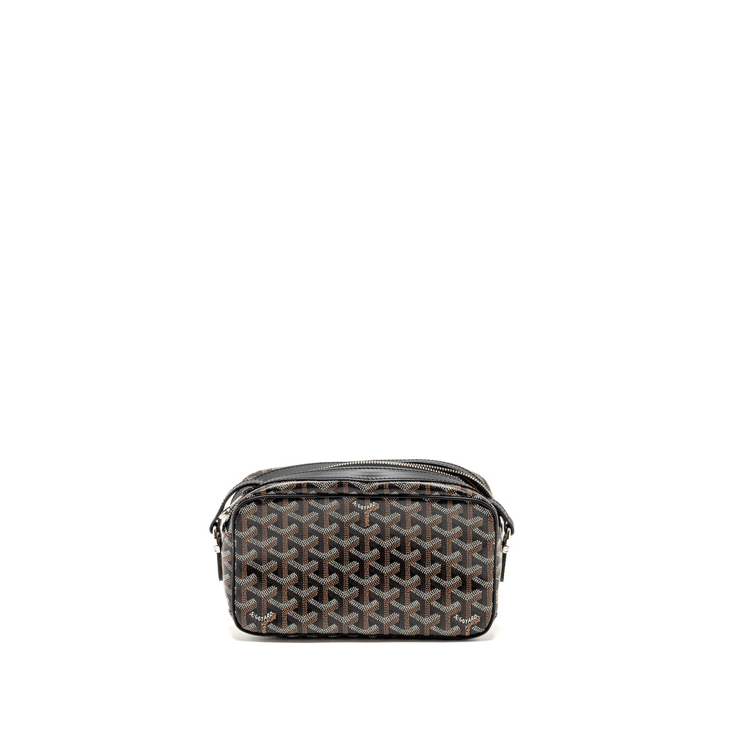 GOYARD CAP VERT PM CROSSBODY BAG GOYARDINE CANVAS/LEATHER BLACK SHW