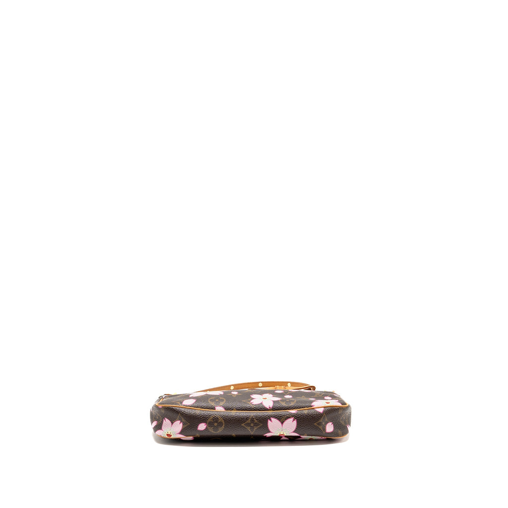 LOUIS VUITTON VINTAGE TAKASHI MURAKAMI CHERRY BLOSSOM POCHETTE ACCESSORIES MONOGRAM MULTICOLOUR GHW
