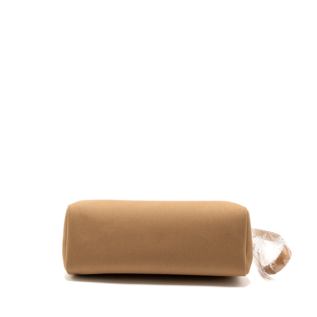 HERMES HERBAG 31 ZIP BAG CANVAS/VACHE HUNTER CHAI/ NATURAL SABLE/ FAUVE/ CUIVRE GHW