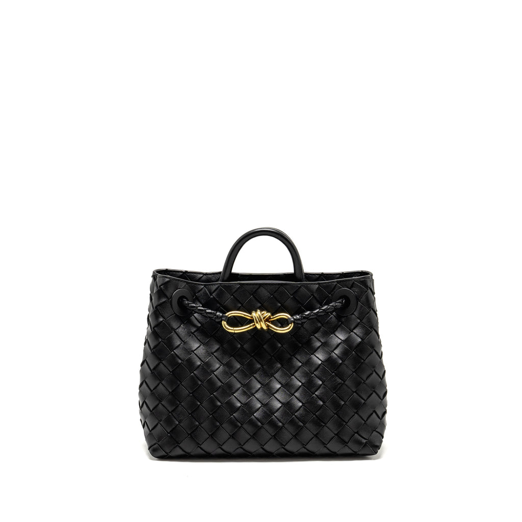 BOTTEGA VENETA SMALL ANDIAMO BAG LAMBSKIN BLACK GHW