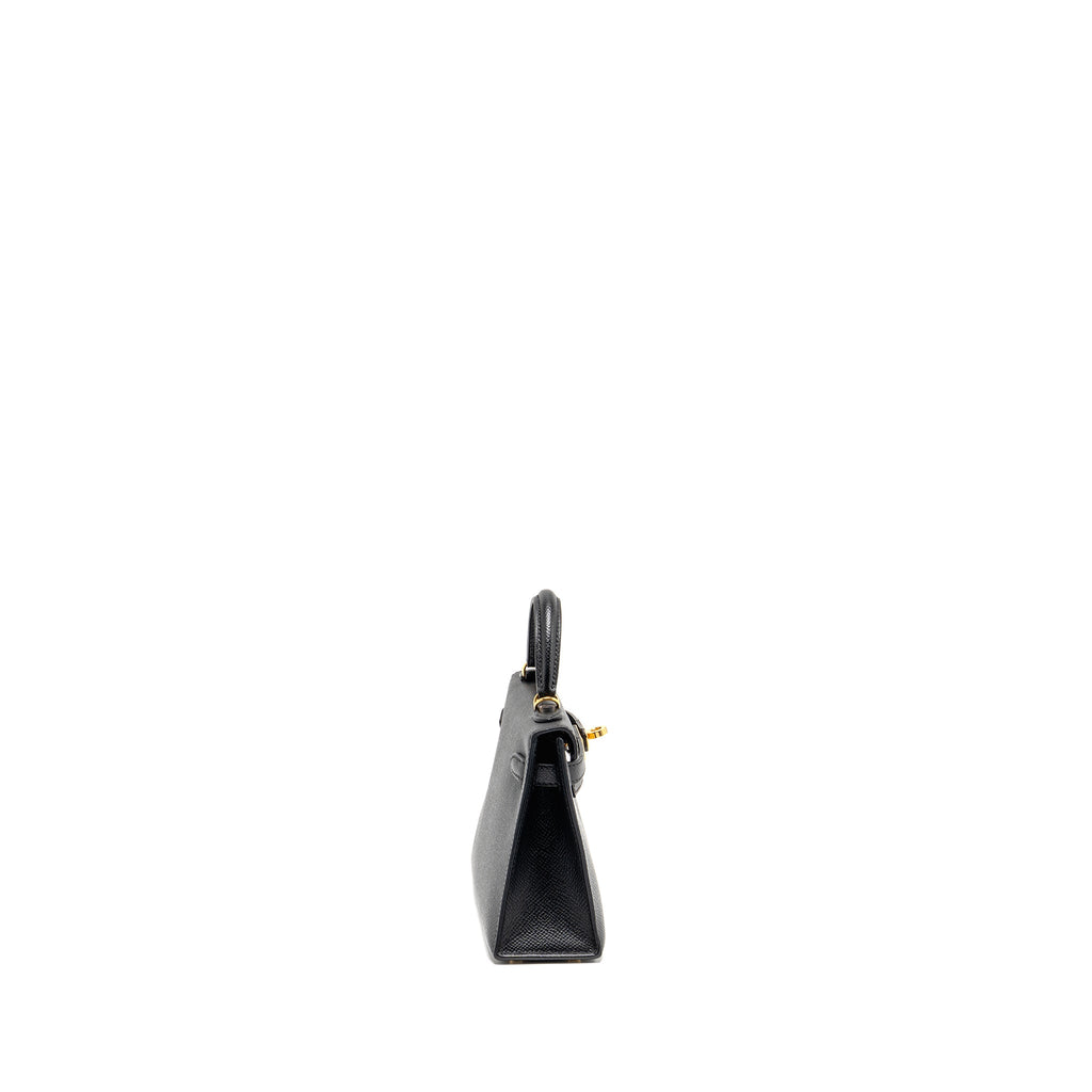 HERMES MINI KELLY II EPSOM BLACK GHW