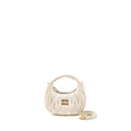 MIU MIU WANDER MATELASSE MINI HOBO BAG NAPPA LAMBSKIN WHITE GHW