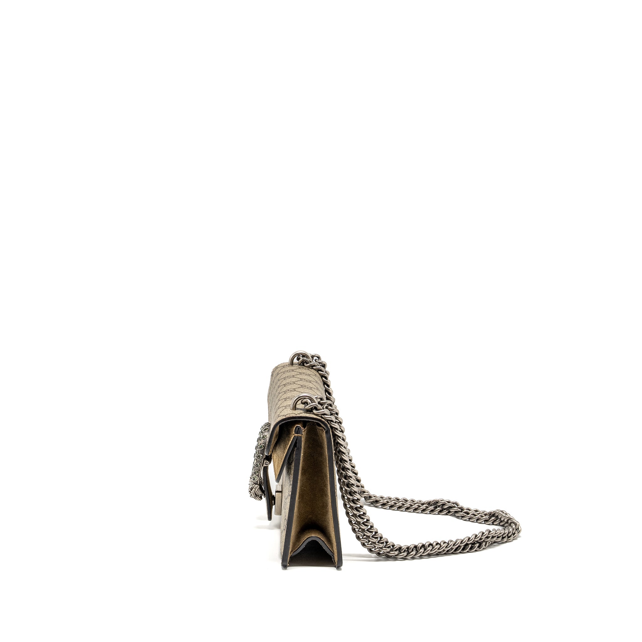 GUCCI DIONYSUS SHOULDER BAG GG SUPREME CANVAS/SUEDE BEIGE SHW
