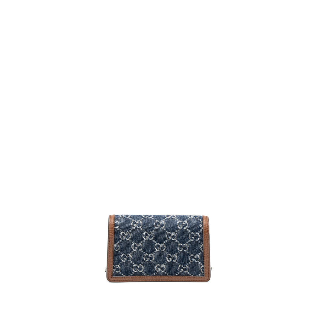 GUCCI SUPER MINI DIONYSUS GG SUPREME DENIM/CALFSKIN SHW