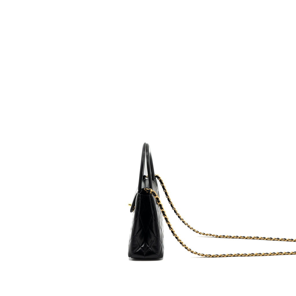 CHANEL 23K KELLY BAG CALFSKIN BLACK GHW (MICROCHIP)