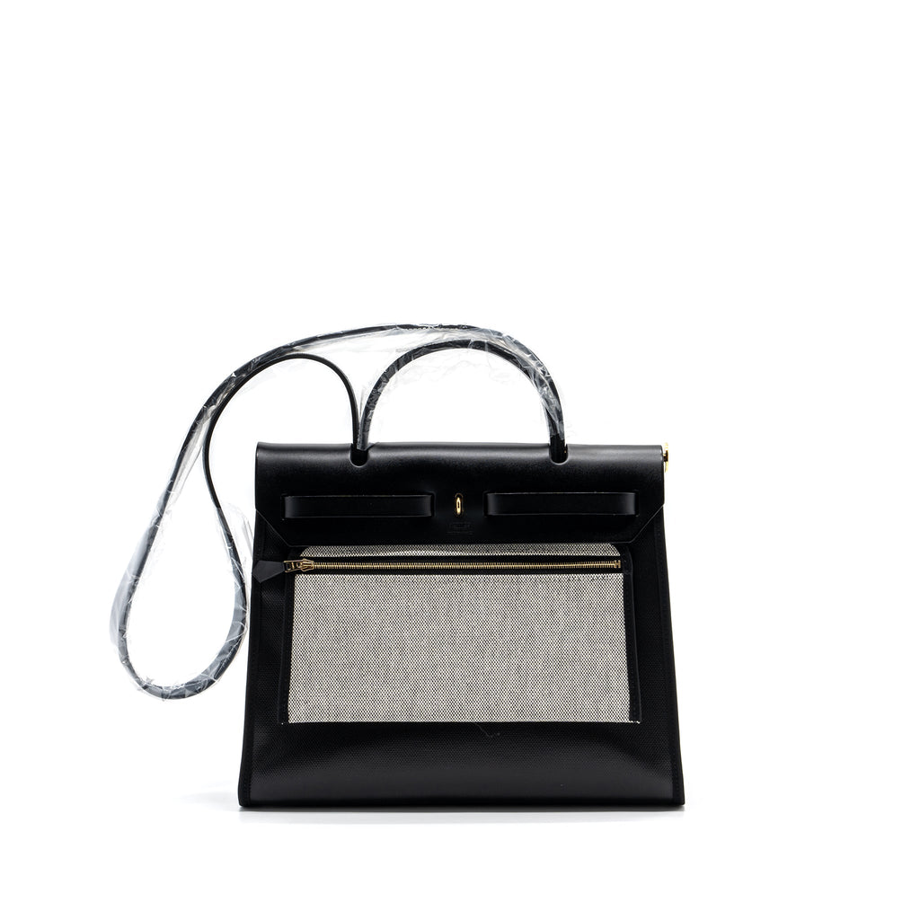 HERMES HERBAG 31 BERLINE/VACHE HUNTER BLACK GHW