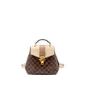 LOUIS VUITTON CLAPTON BACKPACK DAMIER EBENE/LIGHT PINK GHW