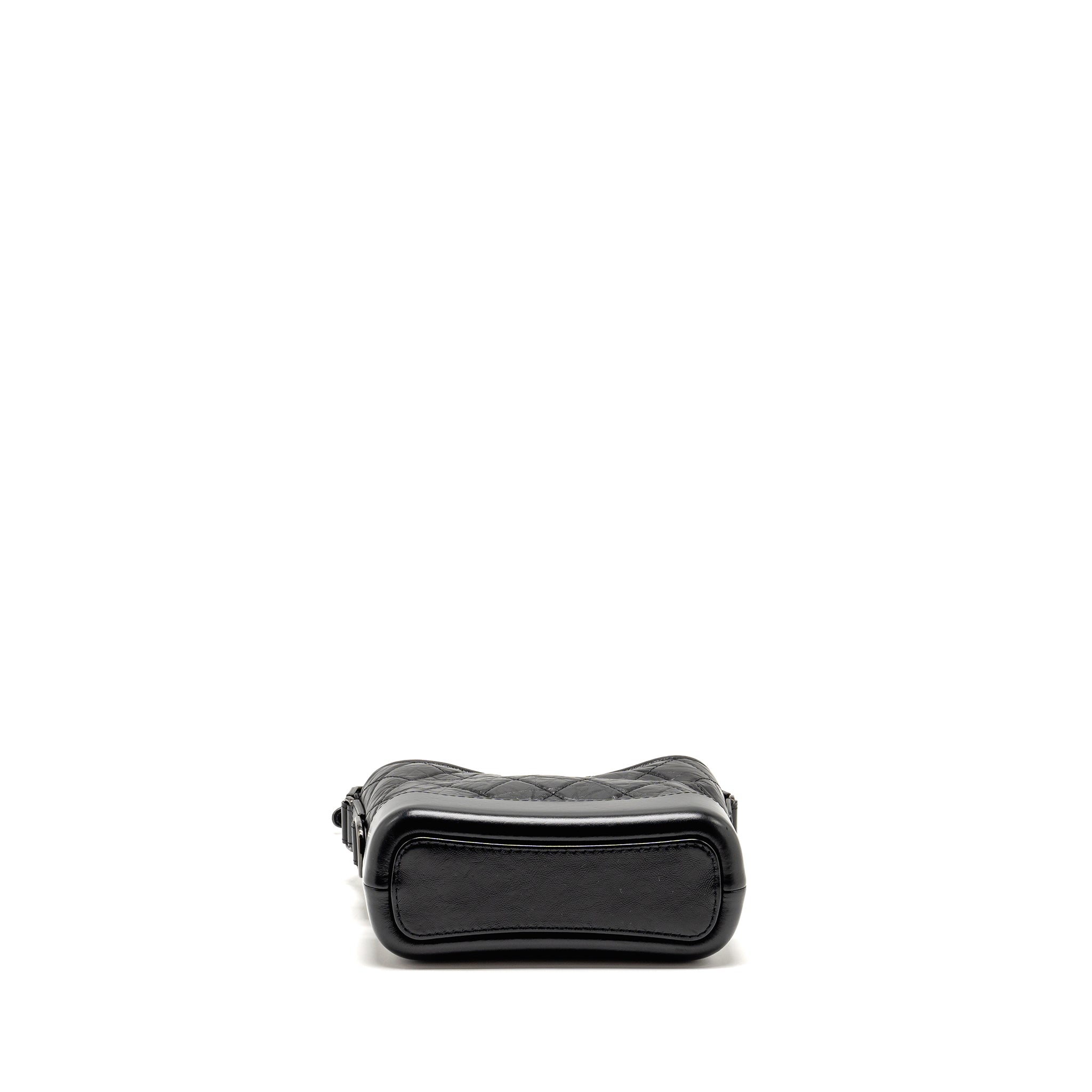 CHANEL SMALL GABRIELLE HOBO BAG AGED CALFSKIN SO BLACK
