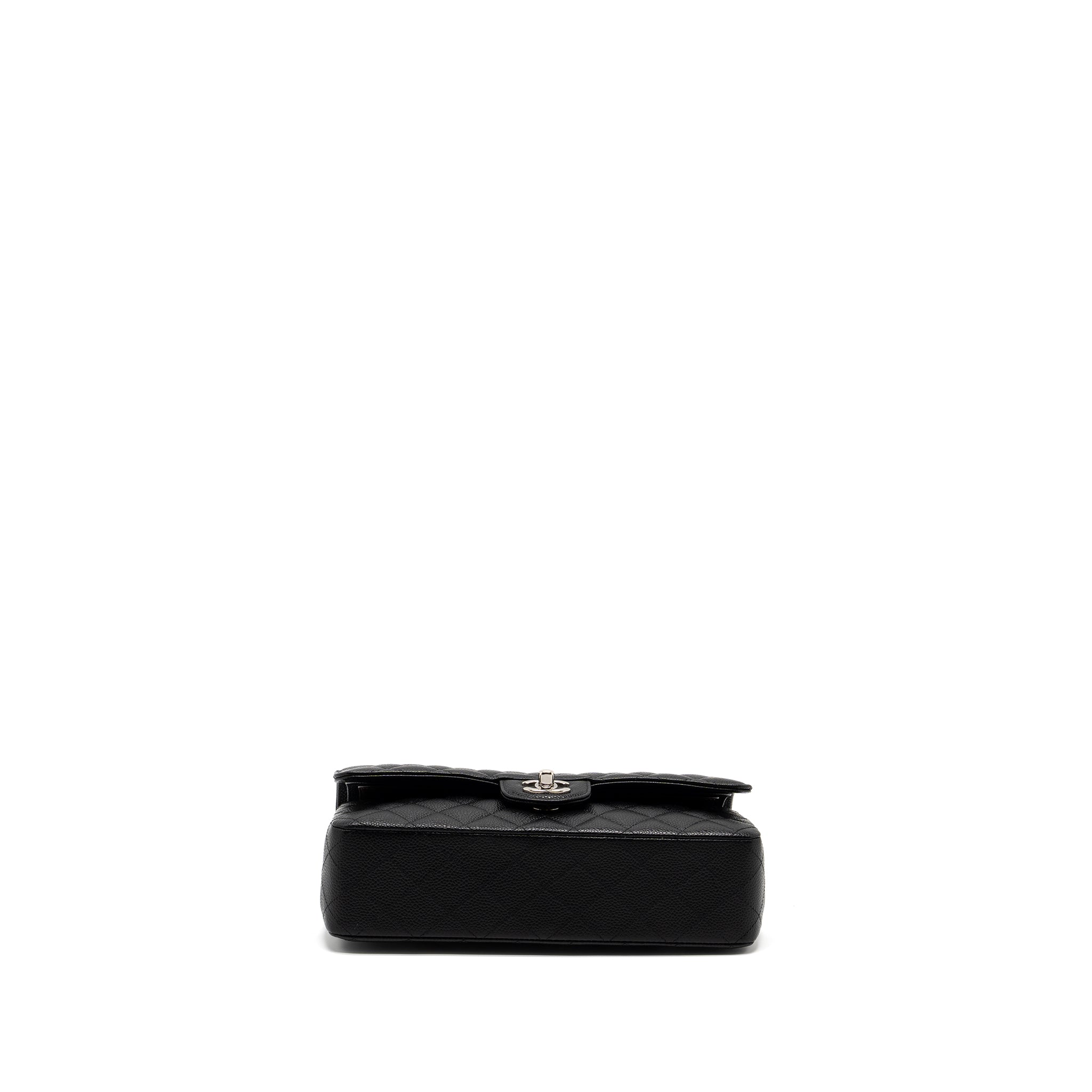 CHANEL MEDIUM CLASSIC DOUBLE FLAP BAG CAVIAR BLACK SHW