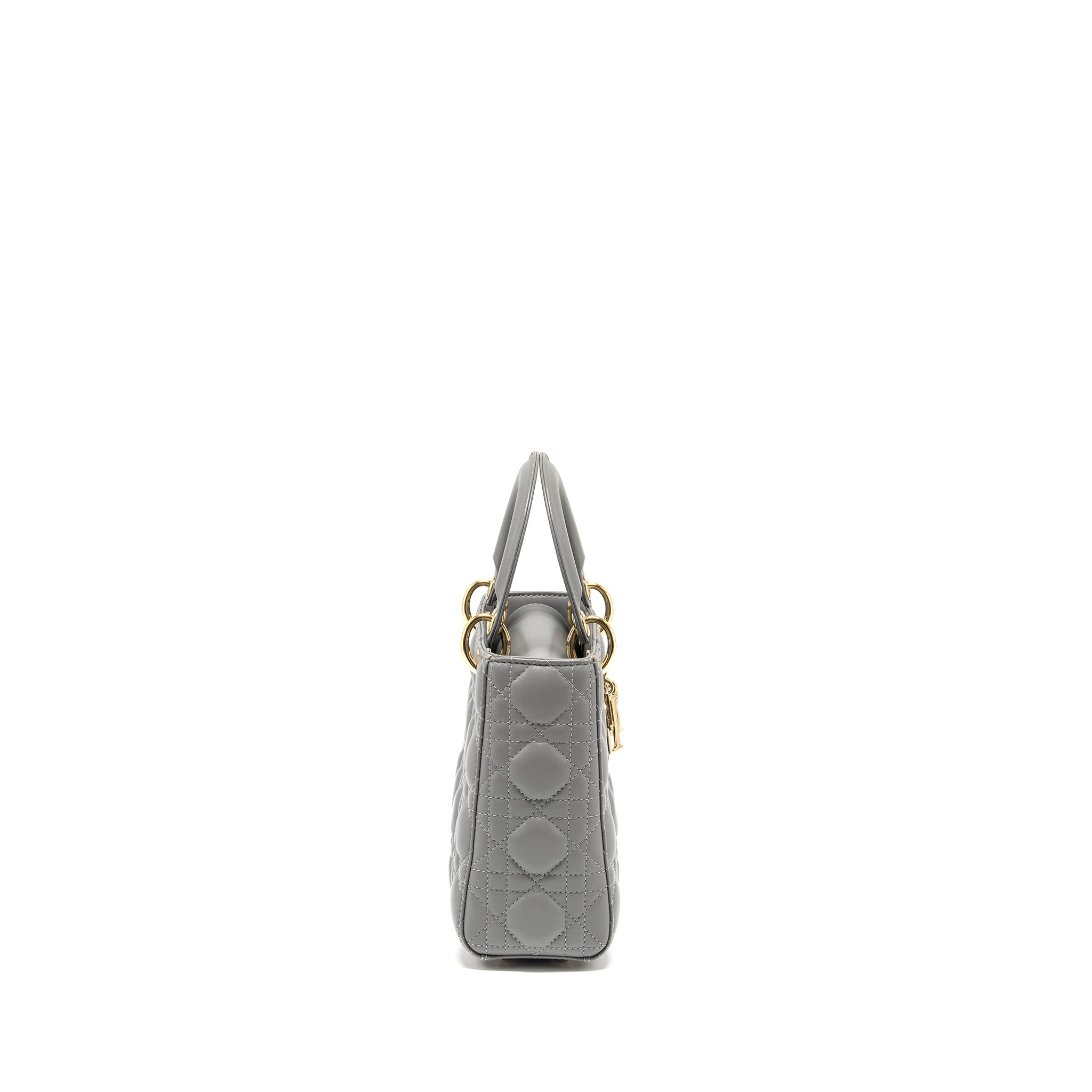 DIOR MY ABC SMALL LADY DIOR LAMBSKIN GREY LGHW