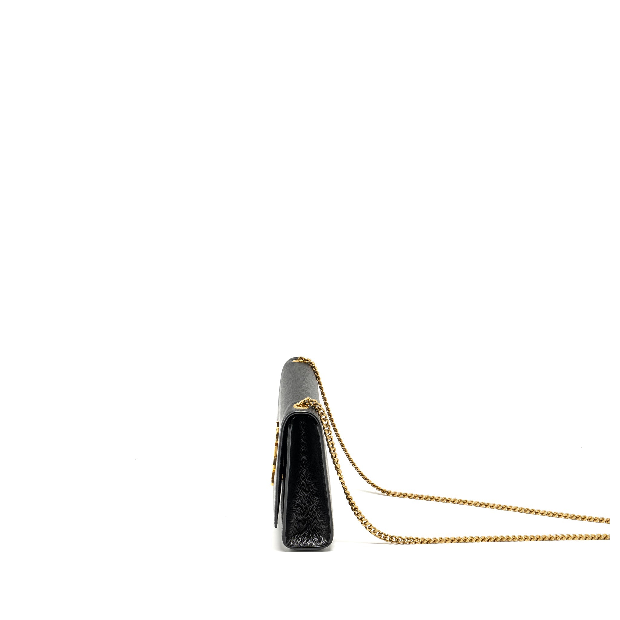 SAINT LAURENT/YSL MEDIUM KATE BAG GRAINED CALFSKIN BLACK GHW