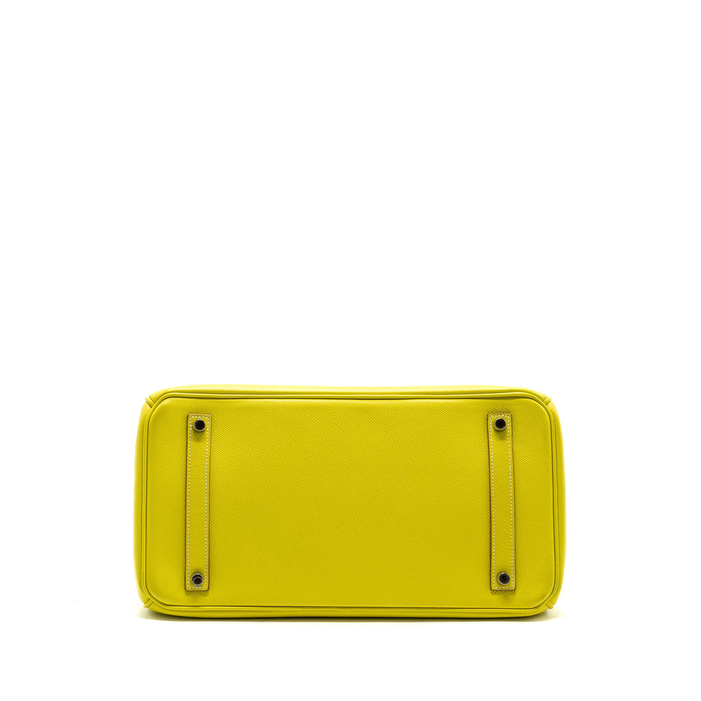 HERMES BIRKIN 35 EPSOM LIME / GRIS PERLE SHW