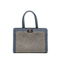 CHANEL 15P BOY CHEVRON SHOPPING TOTE BAG DENIM/ LAMBSKIN BLUE RUTHENIUM HARDWARE