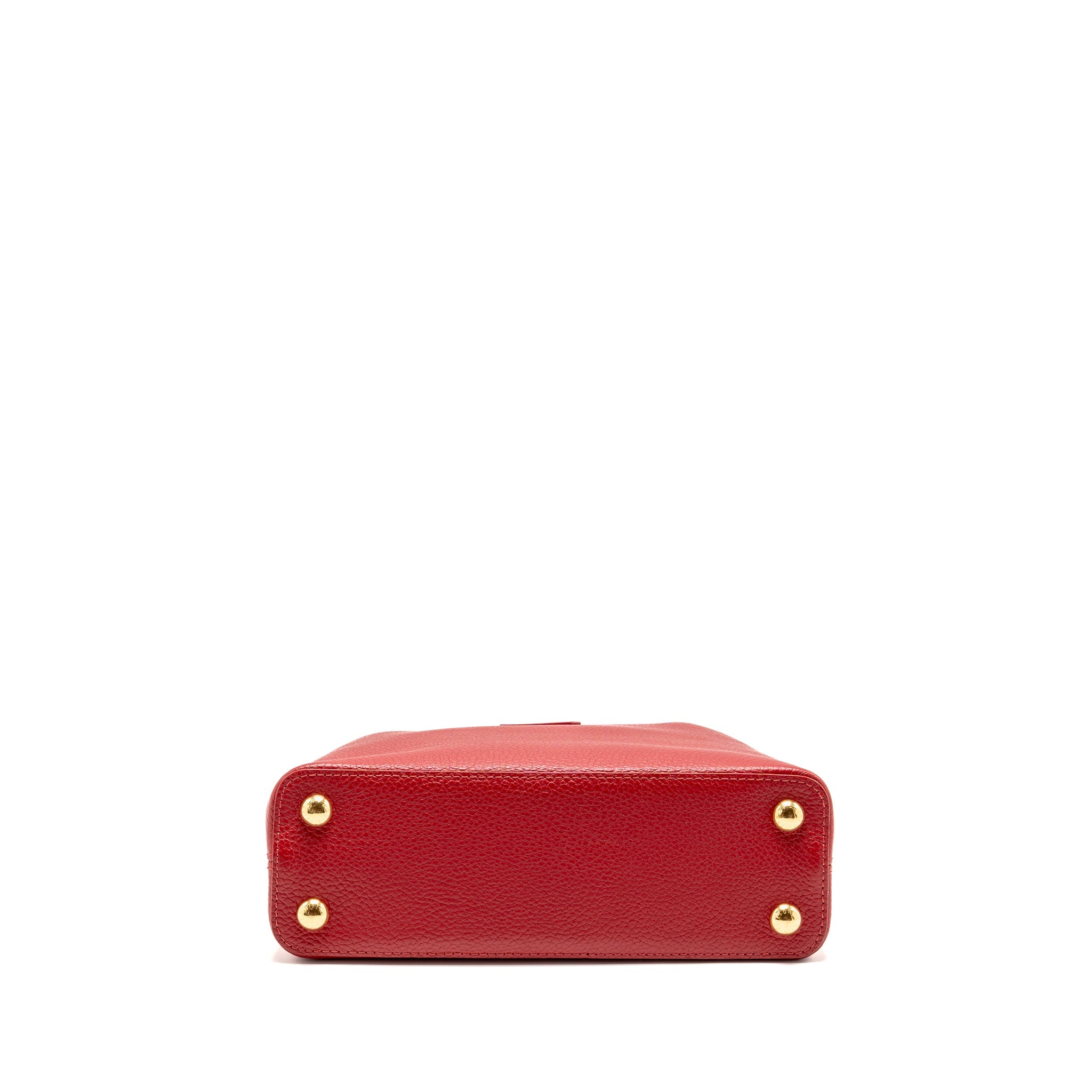 LOUIS VUITTON CAPUCINE BB WITH PYTHON HANDLE TAURILLON RED GHW