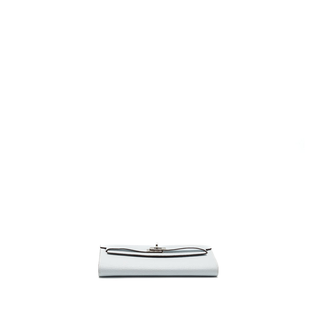 HERMES CLASSIC KELLY TO GO CHEVRE MYSORE BLUE BRUME SHW