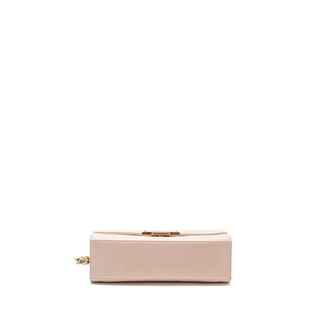 CHANEL 17C CLICK LABEL SHOULDER BAG CALFSKIN LIGHT PINK LGHW