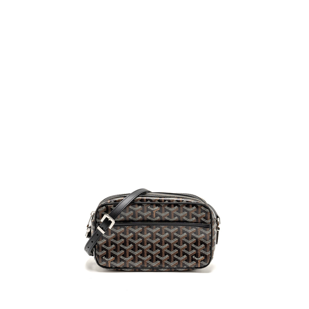 GOYARD CAP VERT PM CROSSBODY BAG GOYARDINE CANVAS/LEATHER BLACK SHW