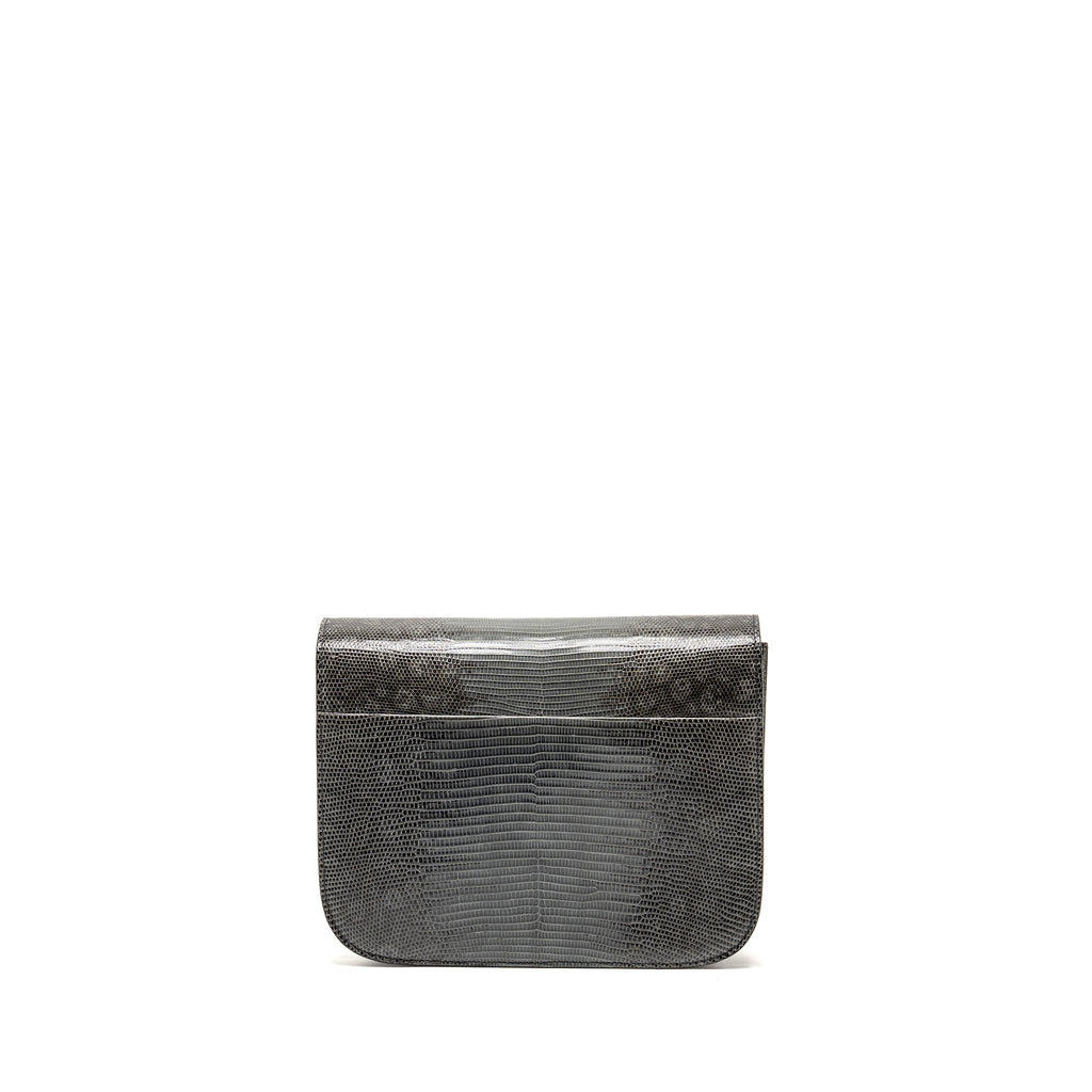 CELINE MEDIUM CLASSIC BOX BAG LIZARD GREY GHW
