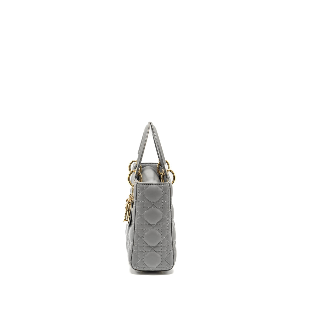 DIOR MY ABC SMALL LADY DIOR LAMBSKIN GREY LGHW