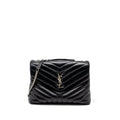 SAINT LAURENT /YSL MEDIUM LOU LOU BAG CALFSKIN BLACK RUTHENIUM HARDWARE