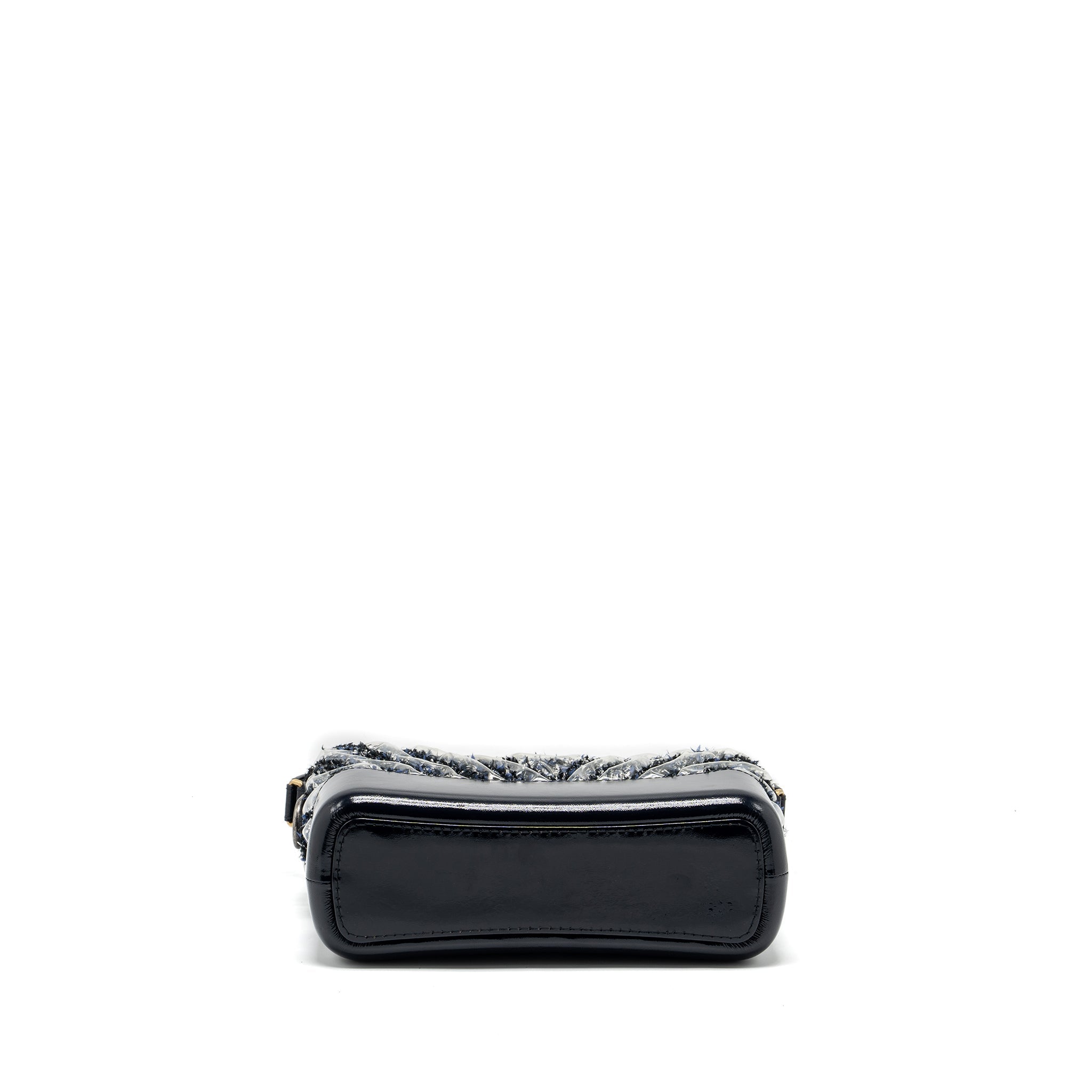 CHANEL GABRIELLE HOBO BAG CHEVRON PVC/TWEED MULTICOLOUR WITH MULTICOLOUR HARDWARE