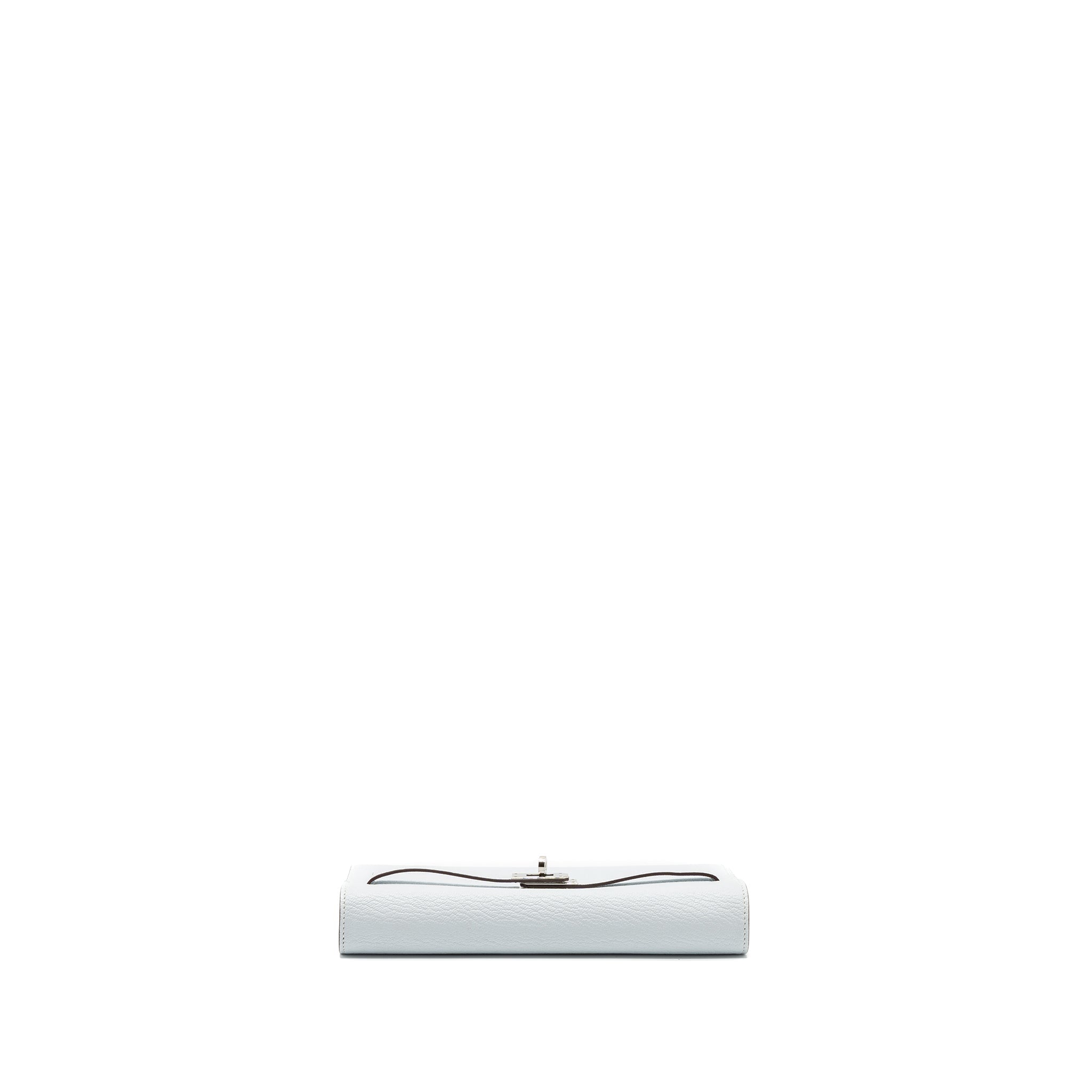 HERMES CLASSIC KELLY TO GO CHÈVRE MYSORE BLUE BRUME SHW