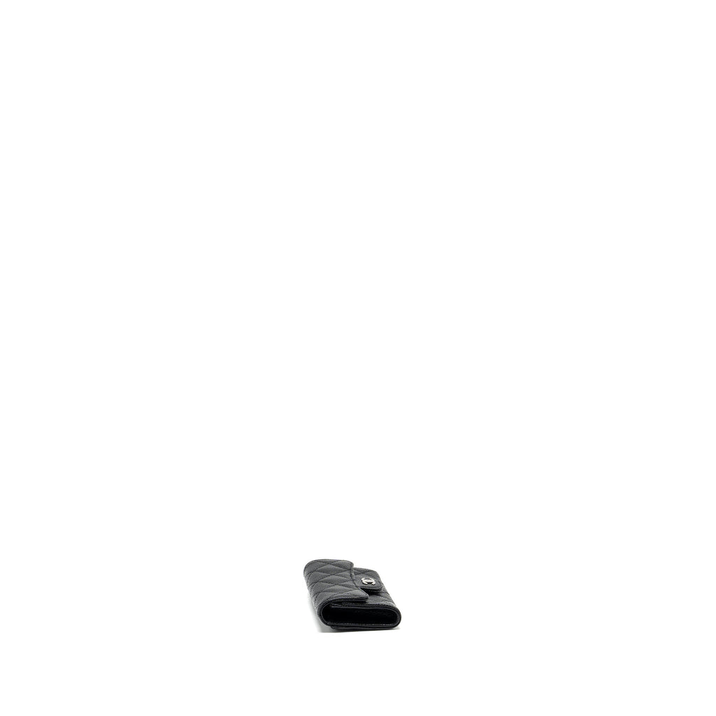 CHANEL CLASSIC FLAP CARD HOLDER CAVIAR BLACK SHW (MICROCHIP)