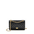 CHANEL LARGE 2.55 226 REISSUE DOUBLE FLAP BAG AGED CALFSKIN BLACK GHW