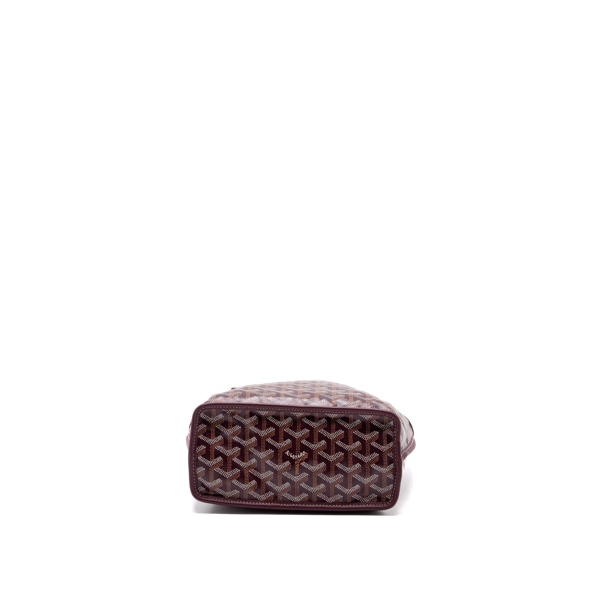 GOYARD ANJOU MINI TOTE CANVAS/CALFSKIN BURGUNDY SHW