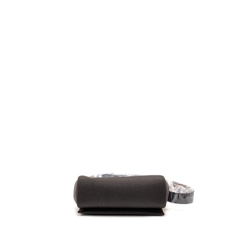 HERMES HERBAG MINI CANVAS/HUNTER LEATHER EBENE GHW